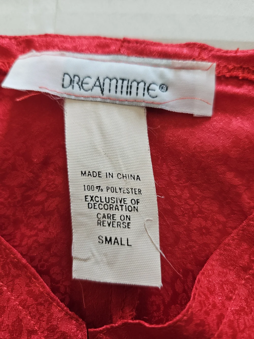Vintage Y2K Dreamtime Red Satin Teddy Romper Lingerie Small